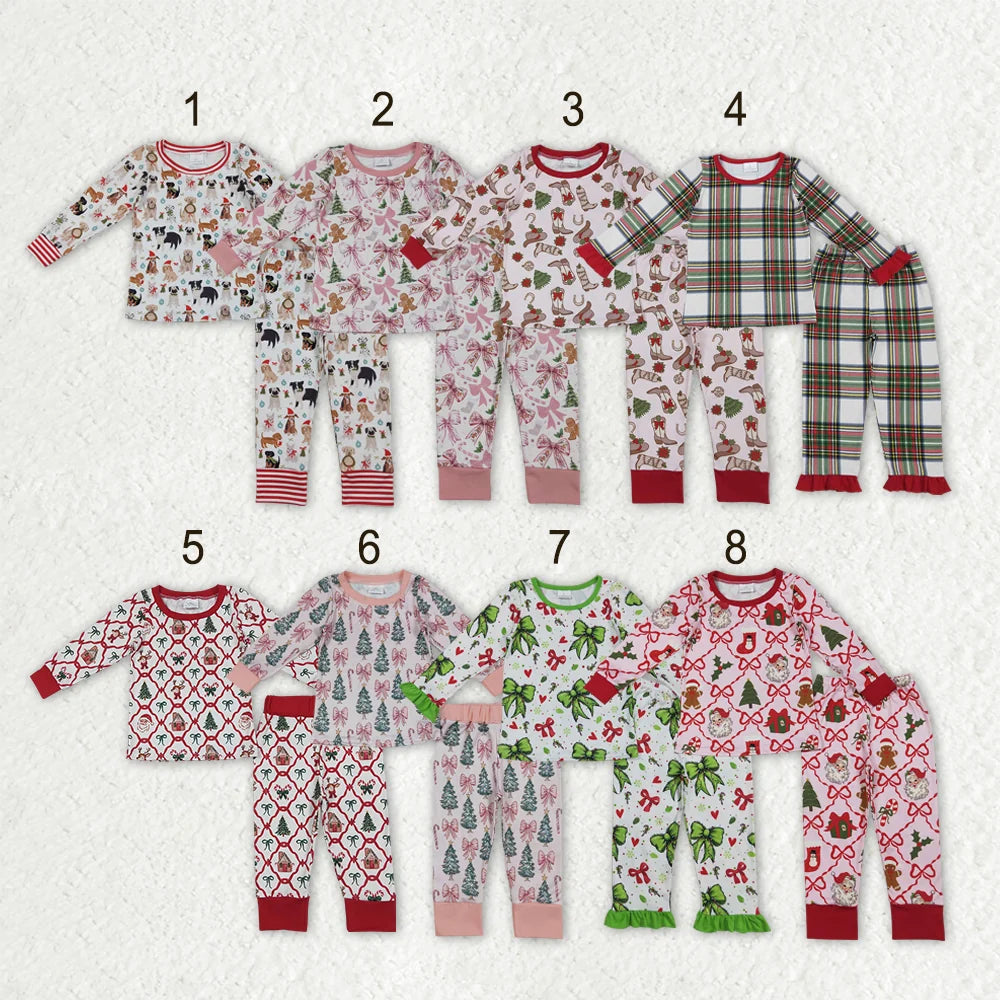 Sibling Baby Girls Christmas Long Sleeve Pajama Set