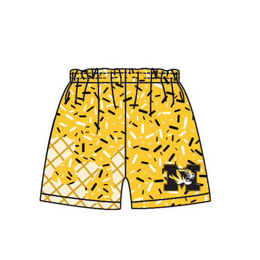 (Custom Design Preorder MOQ 5) Baby Boys Drip Sprinkles M Tigers Team Shorts Bottom