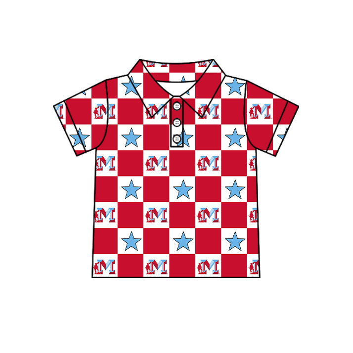 (Custom Design Preorder MOQ 5 Each Item) Teams Plainsmen Red Plaid Print Kids Clothes Sibling & Family Matching Styles