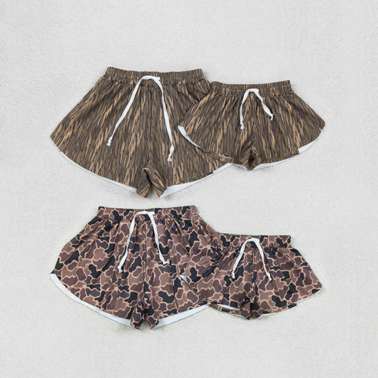 Mama and Me Southern Camo Yoga Active Ruffle Shorts Bottoms