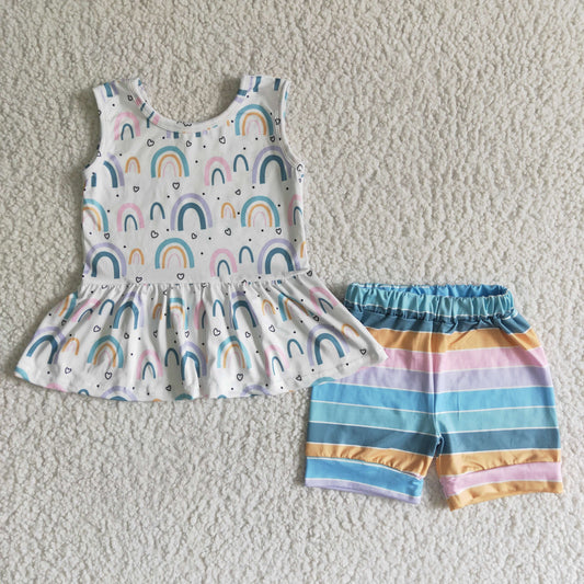 Sleeveless top and shorts summer outfits  GSSSO0011
