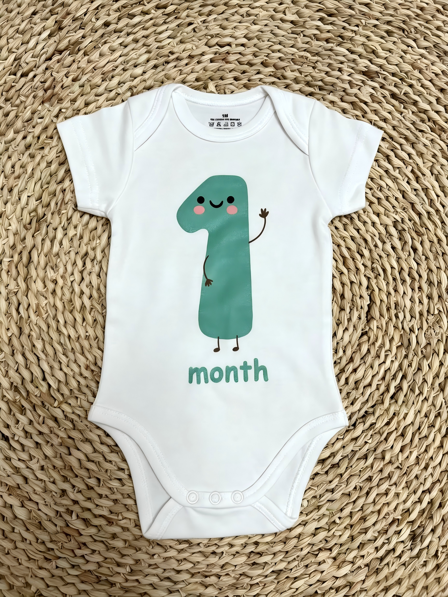 USA Shop 1-12 Month Vinyl White Cotton Baby Summer Romper