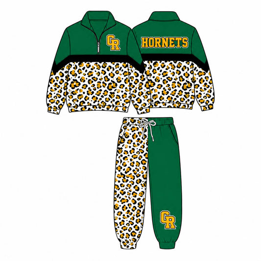 (Custom Design Preorder MOQ 5) Teams Hornets Pullover Joggers Pants Girls Kids  Outfit