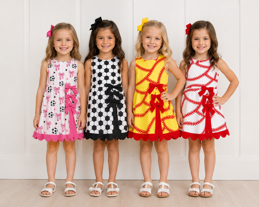 Sibling Baby Girls Sports Theme Sleeveless Active Dress