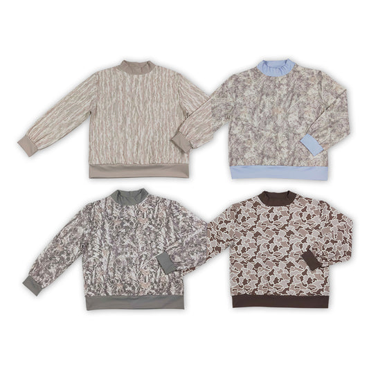4 Colors Adult Women Long Sleeve  Camo Active Top