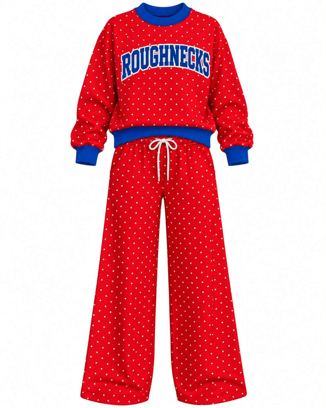 Preorder( 5  MOQ) Baby Girls Roughnecks Red Polka Dot Outfit