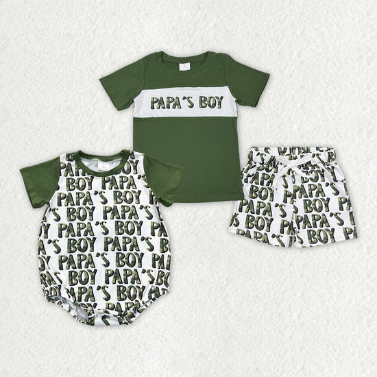 Baby Boys Papa's Boy Brother Designs Clothing Sets