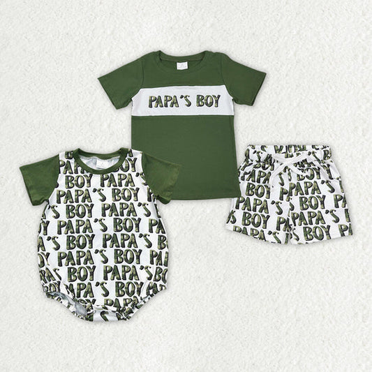 Baby Boys Papa's Boy Brother Designs Clothing Sets