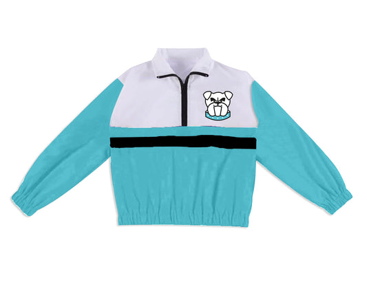 Preorder (moq 5)Baby Boys Long Sleeve Bulldogs Team Zip Pullovers Tops