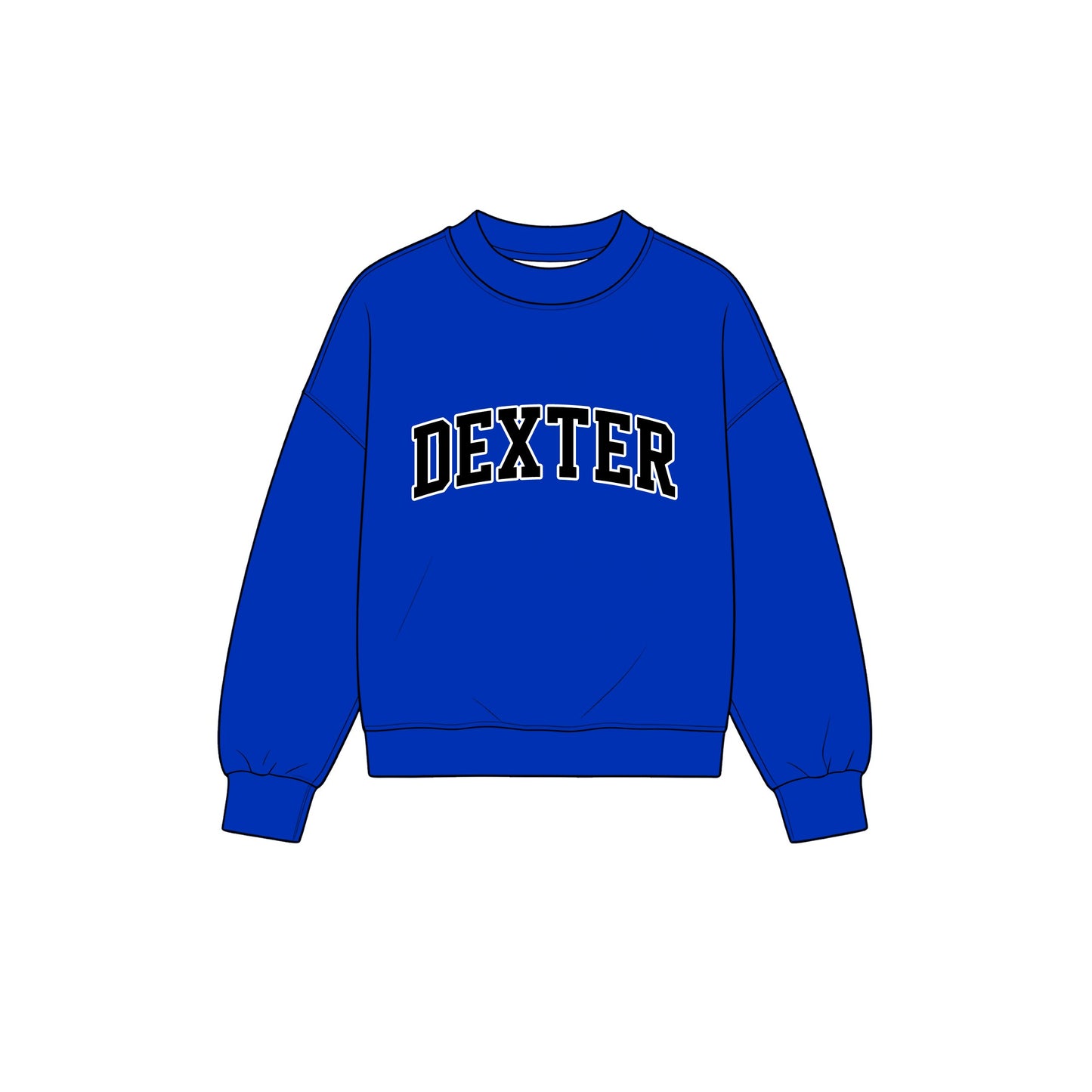 (Custom Design Preorder MOQ 5) Teams Dexter Blue Print Kids & Adult Long Sleeve Tee Shirts Top