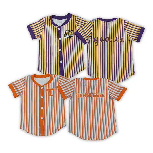 Sibling Baby Boys Sport Team Striped Short Sleeve Shirt Top