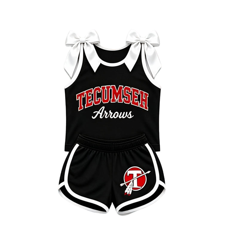 (Custom Design Preorder MOQ 5) Teams Tecumseh Arrows Bows Vest Top Shorts Mommy and Me Summer Yoga Clothes Set