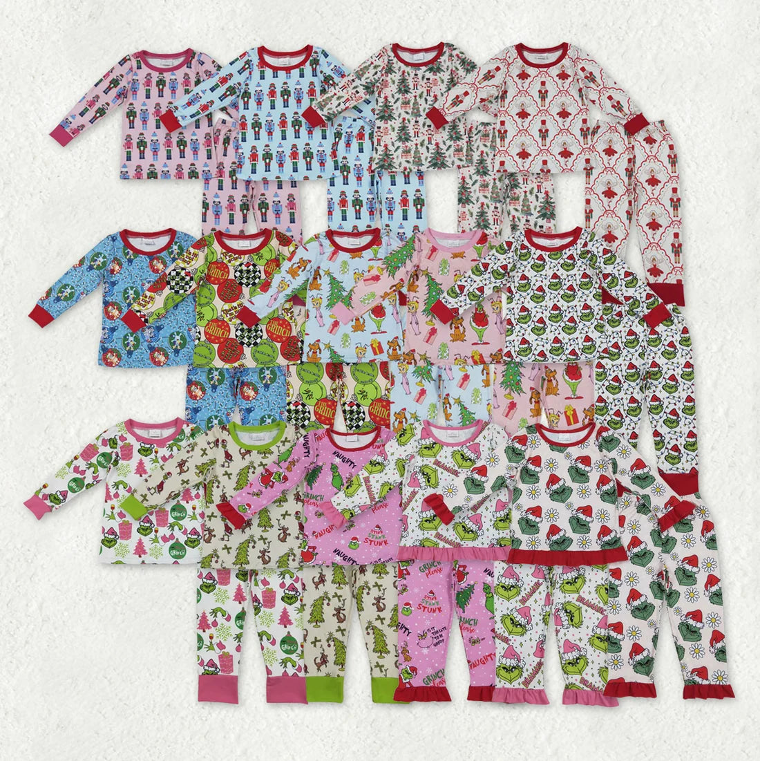 Sibling Baby  Girls Boys Long Sleeve Christmas Outfit