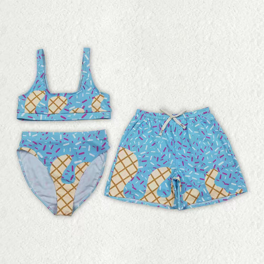 Sibling Adult Women Drip Sprinkles Team Swimsuits Trunks Bottom