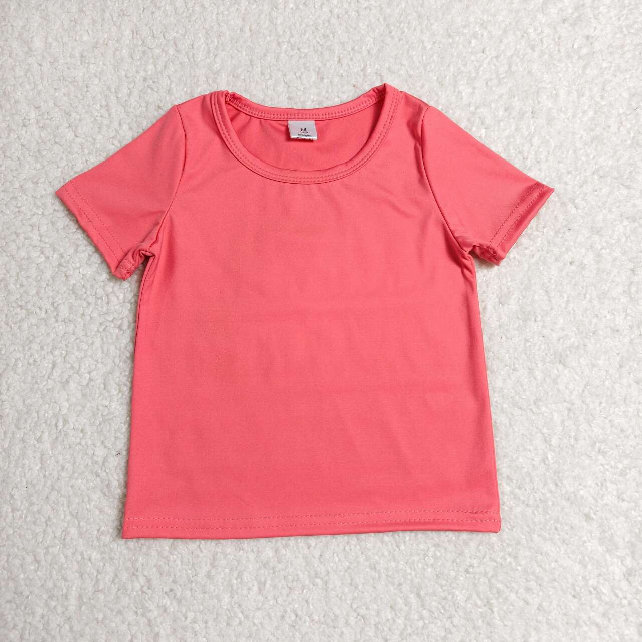 GT1641 Kids Girls Coral Active Short Sleeve Yoga Tee Shirts Top