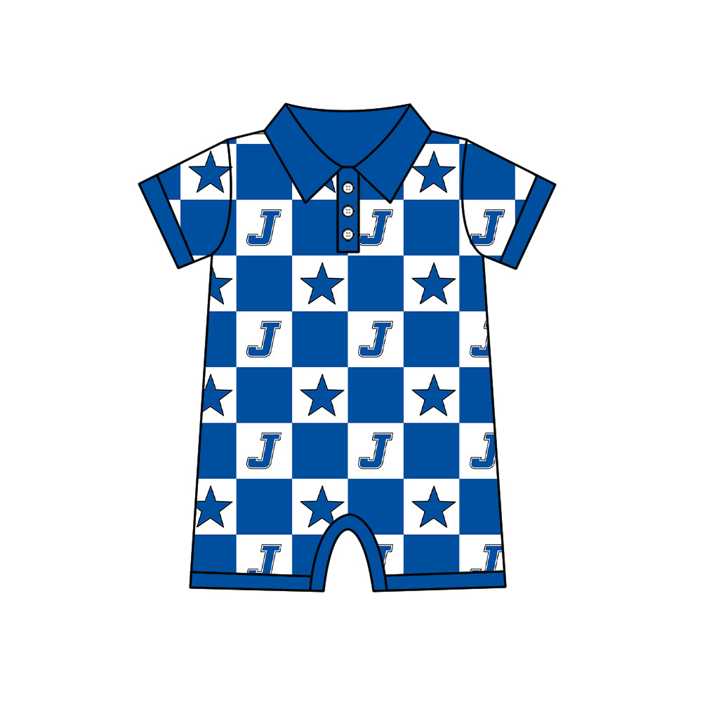 (Custom Design Preorder MOQ 5 Each Item) Teams Joaquin Rams Blue Plaid Print Kids Clothes Sibling & Family Matching Styles