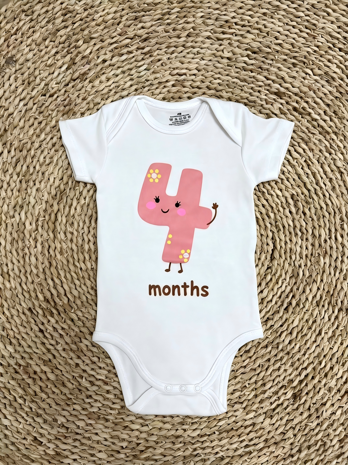 USA Shop 1-12 Month Vinyl White Cotton Baby Summer Romper