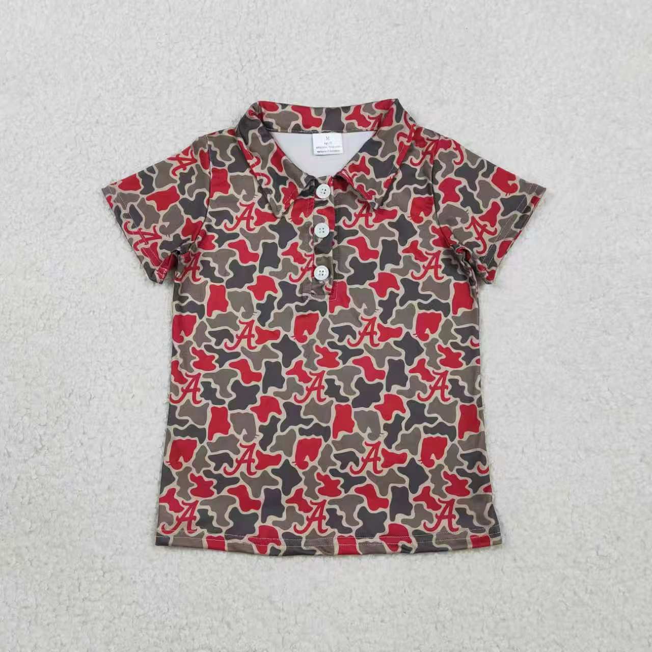 Sibling Baby Boys Sport Team Camo Short Sleeve Polo Shirt