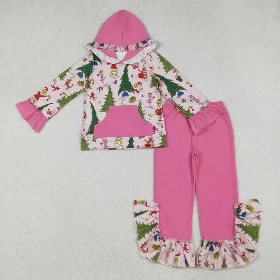 Sibling Baby Boys Girls Grin Gifts Pocket Hoodies Top Leggings Pants Christmas Clothes Sets