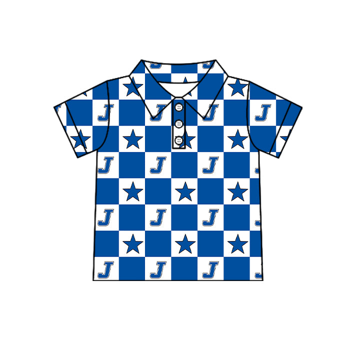 (Custom Design Preorder MOQ 5 Each Item) Teams Joaquin Rams Blue Plaid Print Kids Clothes Sibling & Family Matching Styles