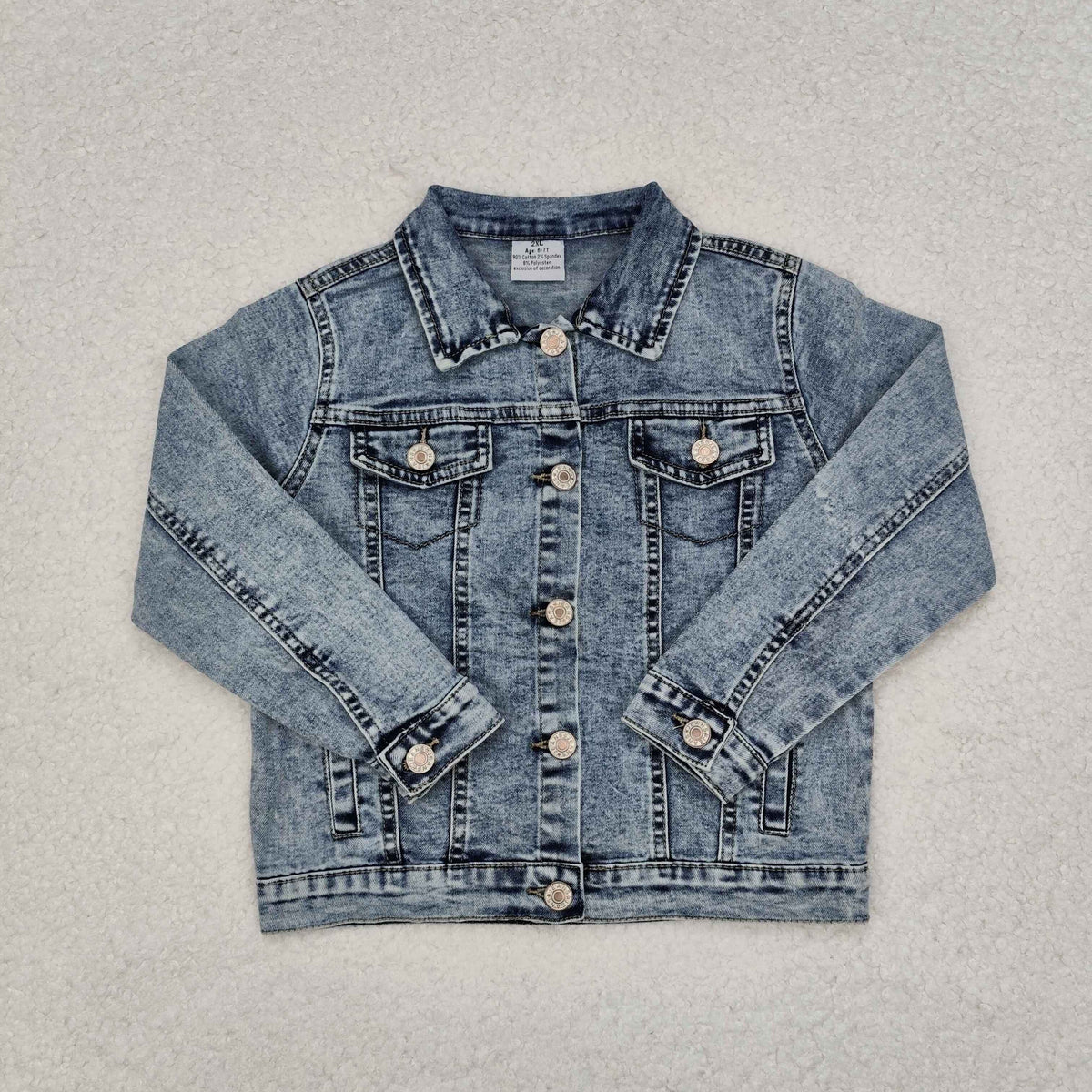 High quality girls kids denim jackets top    6 A5-14