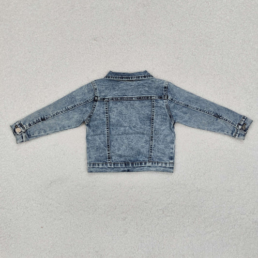 High quality girls kids denim jackets top    6 A5-14