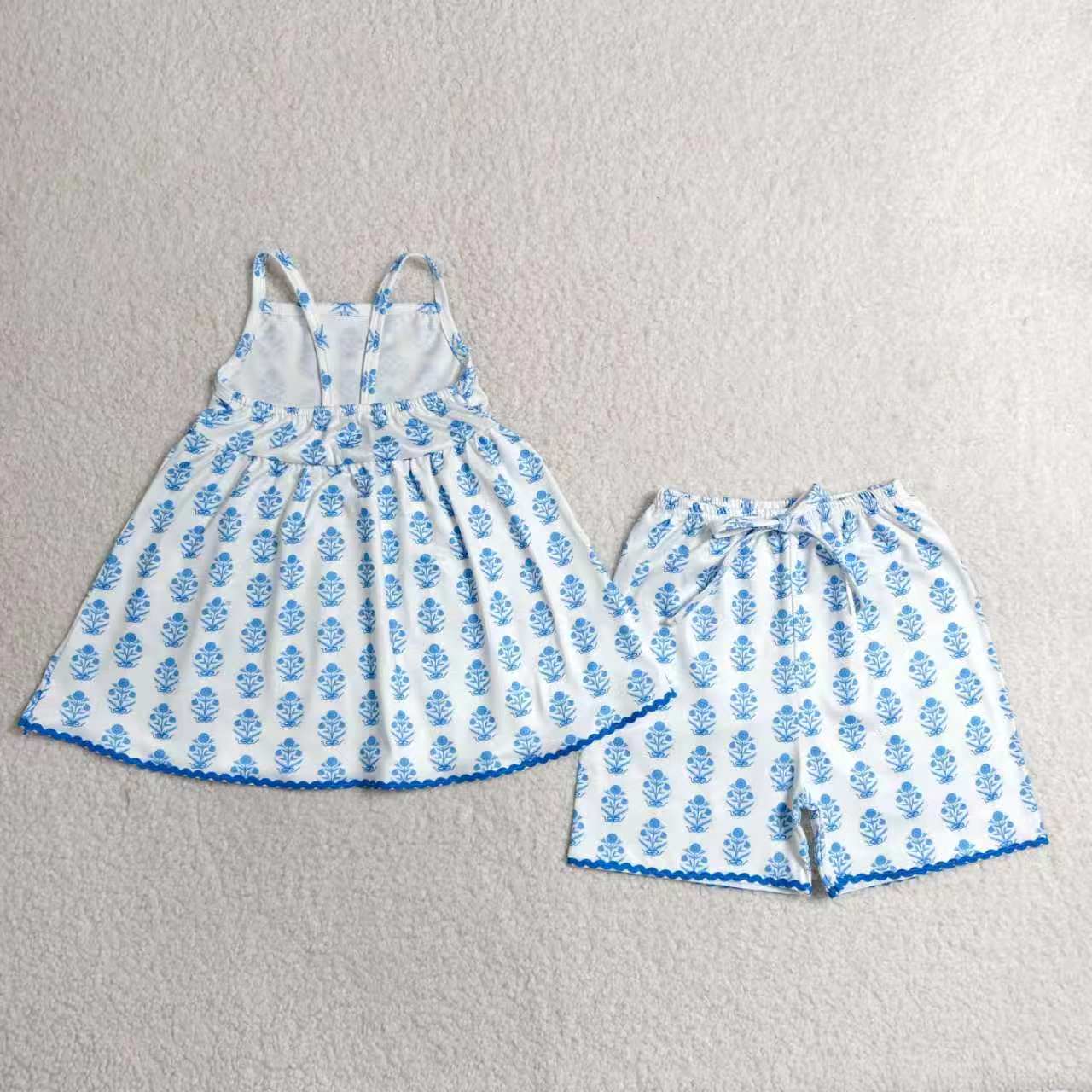 Sibling Baby Girls Strap Tunic Top with Shorts Outfit