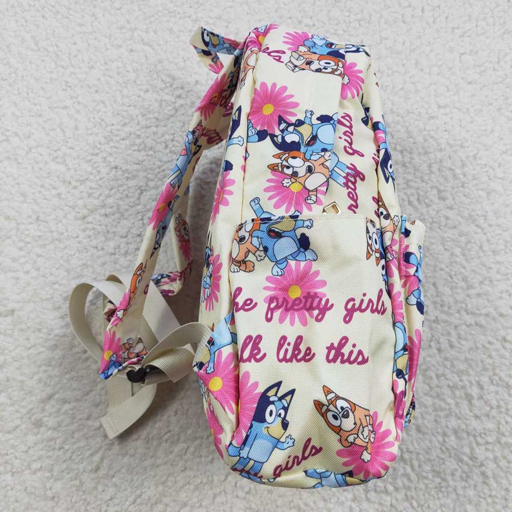 Baby Kids Children Dog Flowers Back Bags