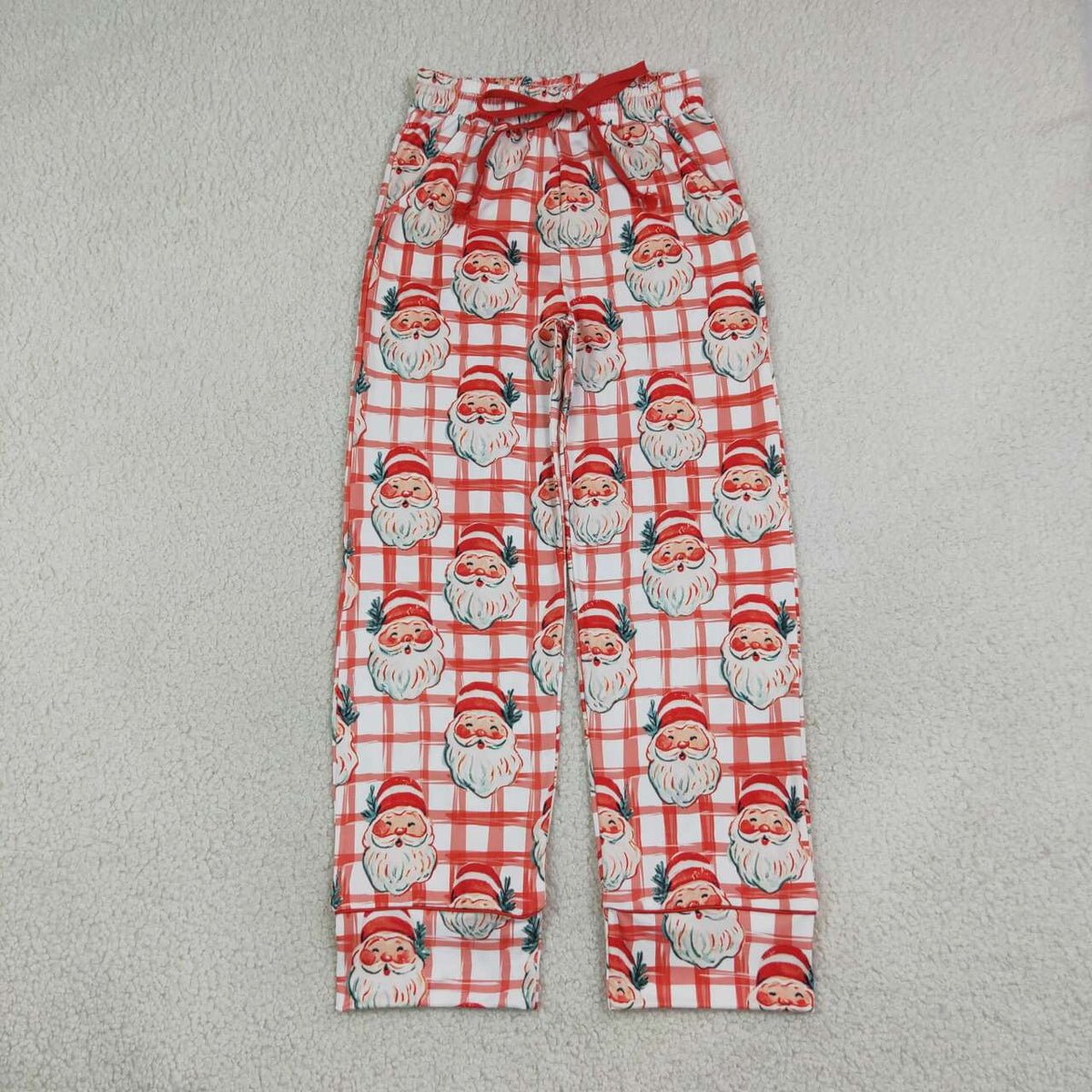Adult Women Christmas Santa Pocket Pants