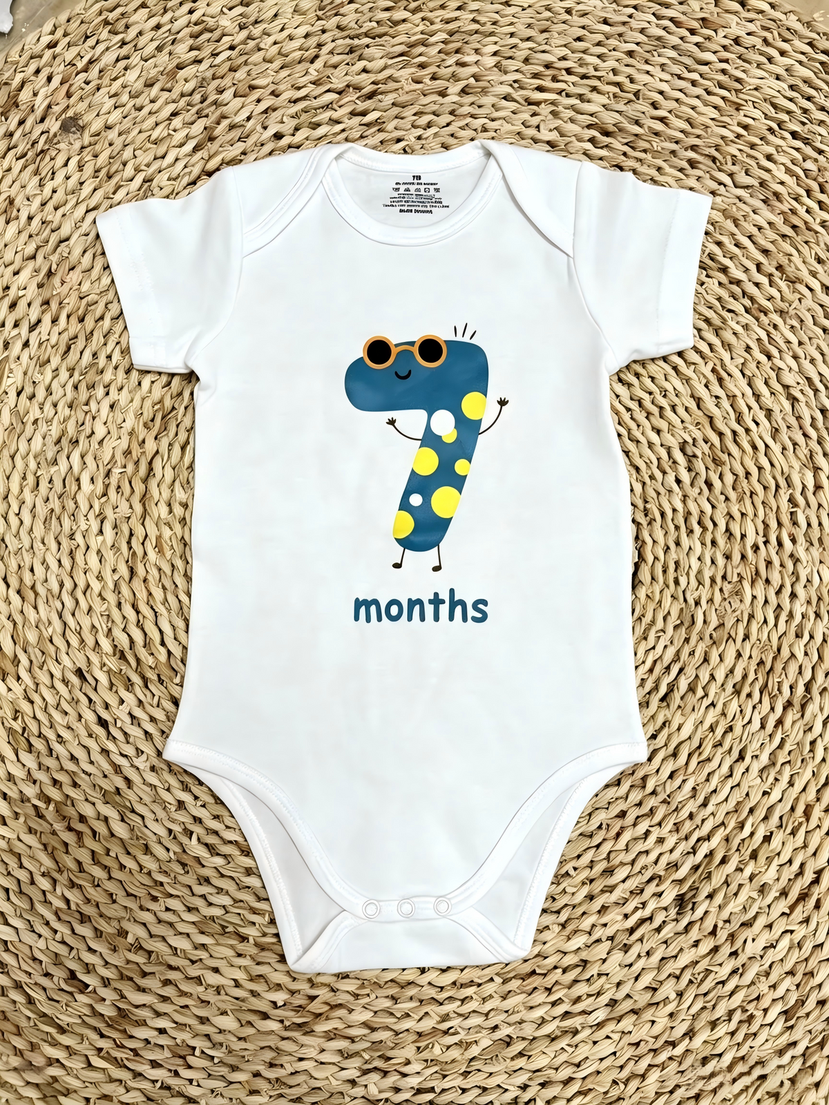 USA Shop 1-12 Month Vinyl White Cotton Baby Summer Romper
