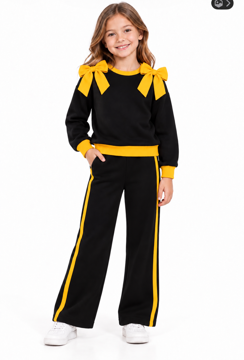 (Custom Design Preorder MOQ 5) Teams Black Cotton Blank Yellow Bows To ...