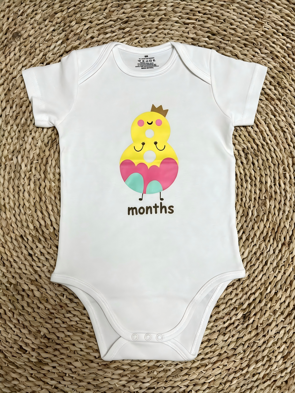 USA Shop 1-12 Month Vinyl White Cotton Baby Summer Romper