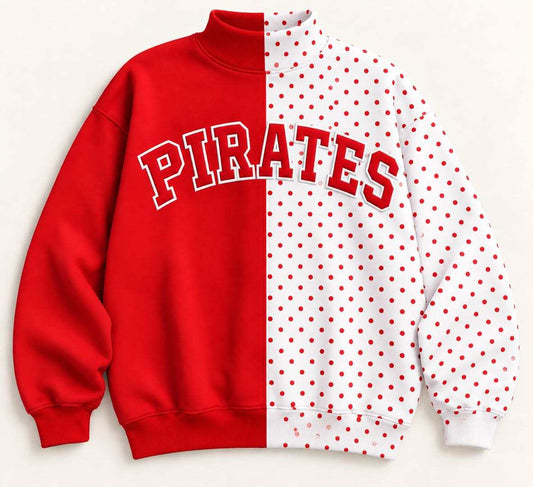 (Custom Design Preorder MOQ 5) Teams   Pirates Polka Dot   Top