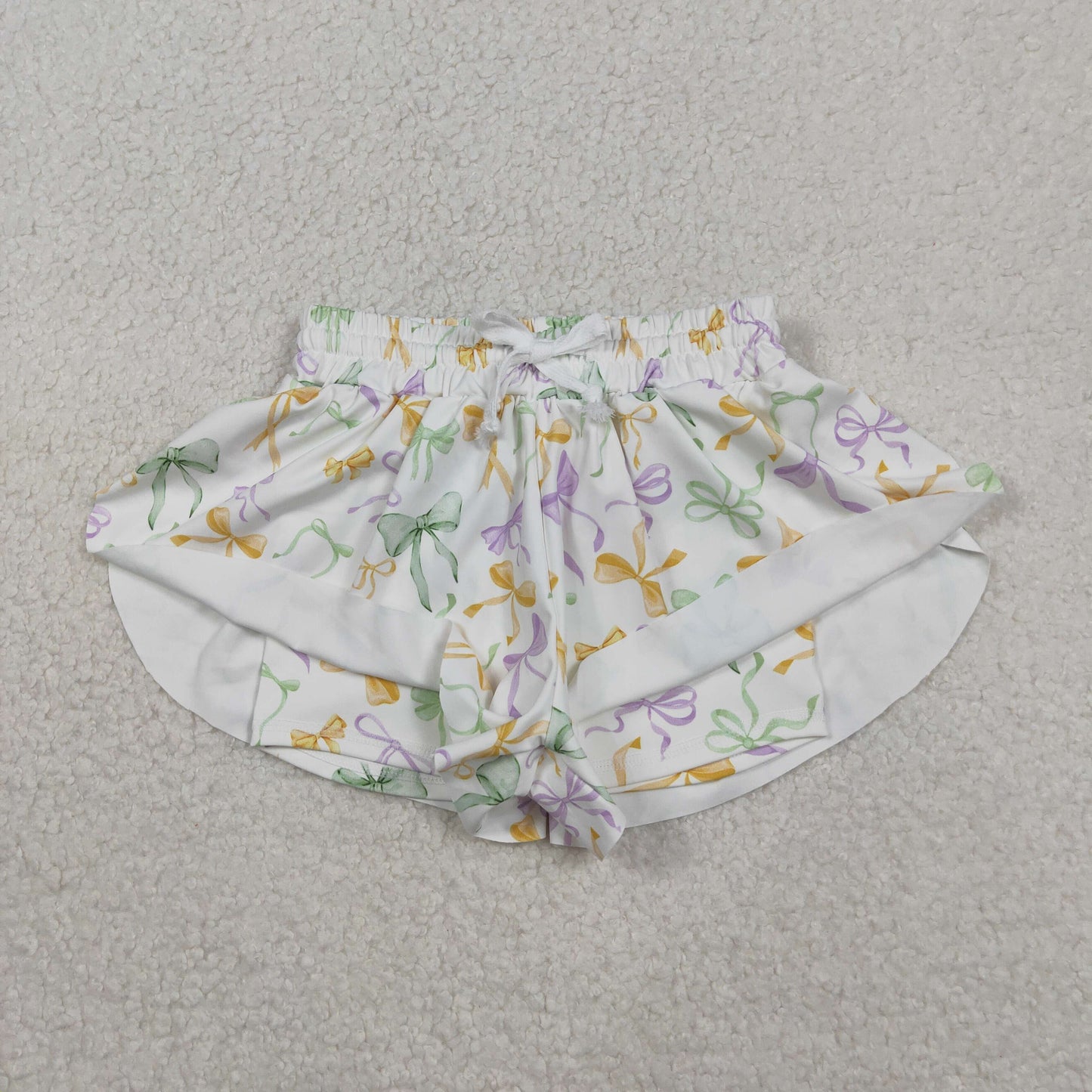 Mama and Me Mardigras Bows Yoga Active Shorts Bottoms