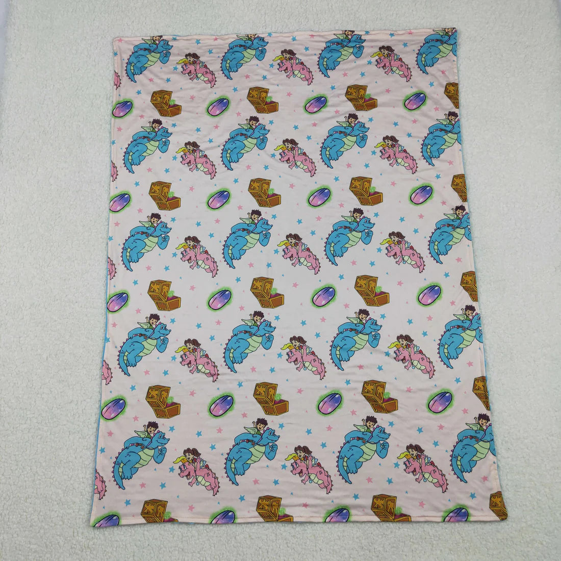 Baby Toddler Baby Cartoon Dragon  Minky Blankets