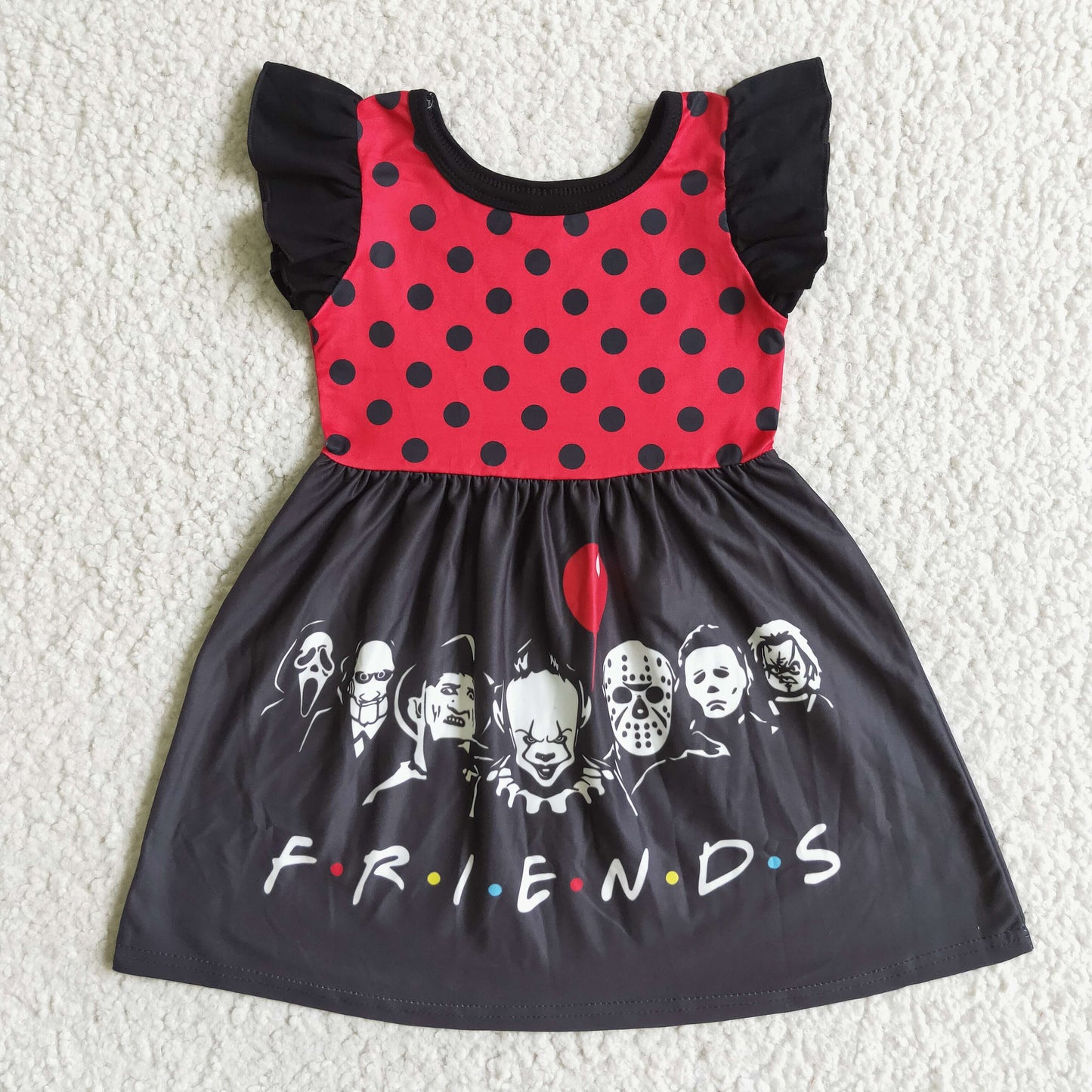 Flutter sleeve tunic Halloween dress   A3-3-1