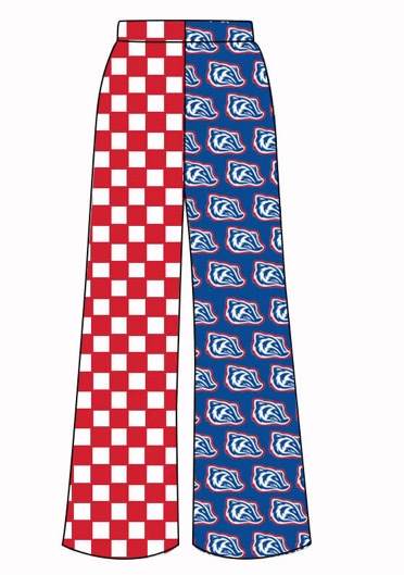 (Custom Design Preorder MOQ 5 Each) Teams Arkadelphia Badgers Red Checkerd Kids & Adult Bottom Pants