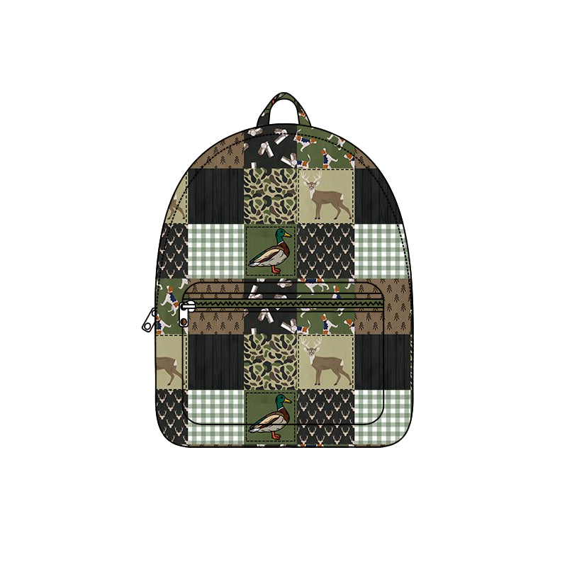 9.24 BA0199 Preorder Camo Animals Checkered Print Kids Backpack Bags