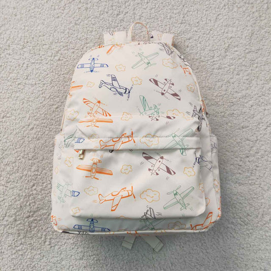 BA0220 Baby Kids Girls Airplane Backpack Zip Back Bags