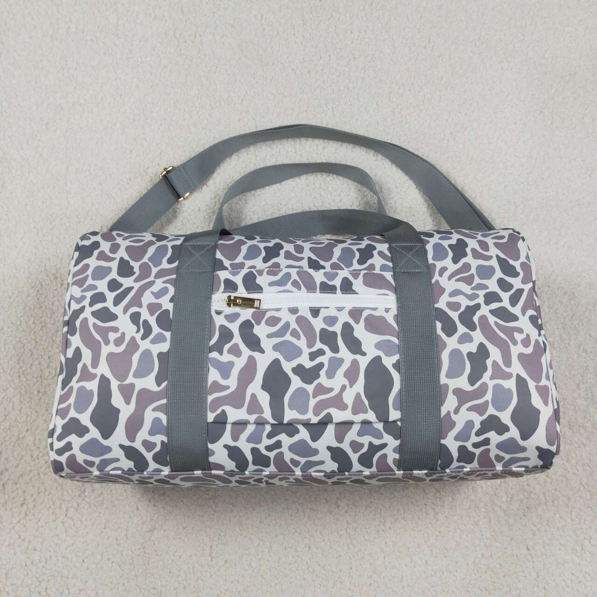 BA0262 Young Adult Grey Camo Print Kids Gym Bags