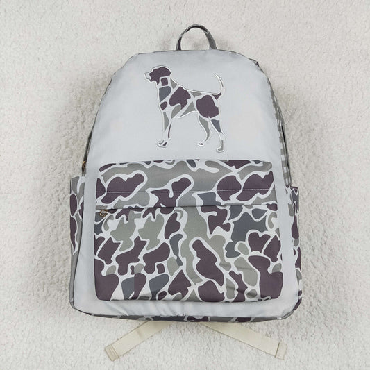 Baby Kids Boys Camo Dog Hunting Backpack Zip Back Bags