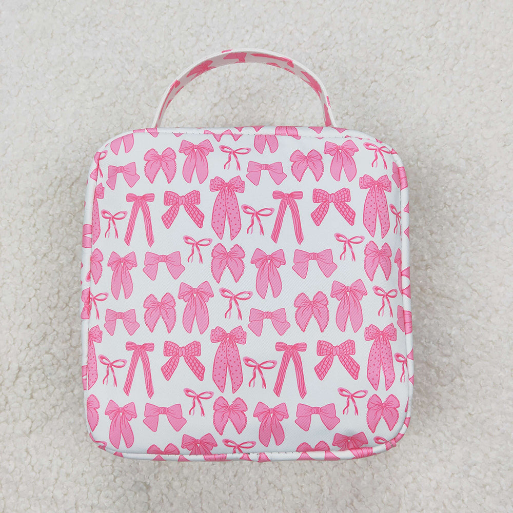 Baby Girls Pink Bows Lunch Dinner Picnic Box Bags
