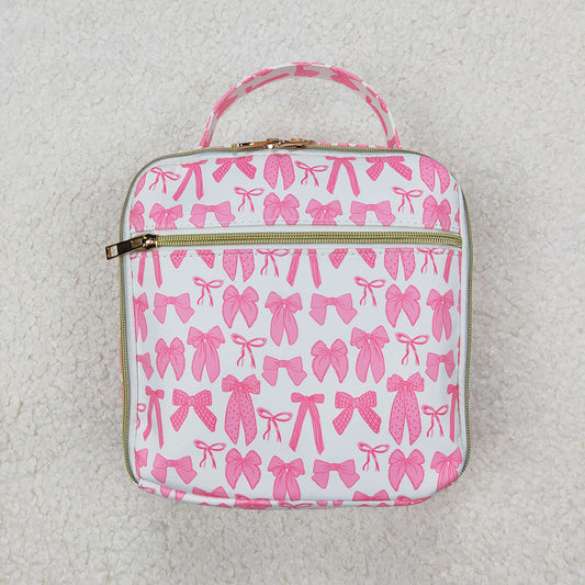 Baby Girls Pink Bows Lunch Dinner Picnic Box Bags