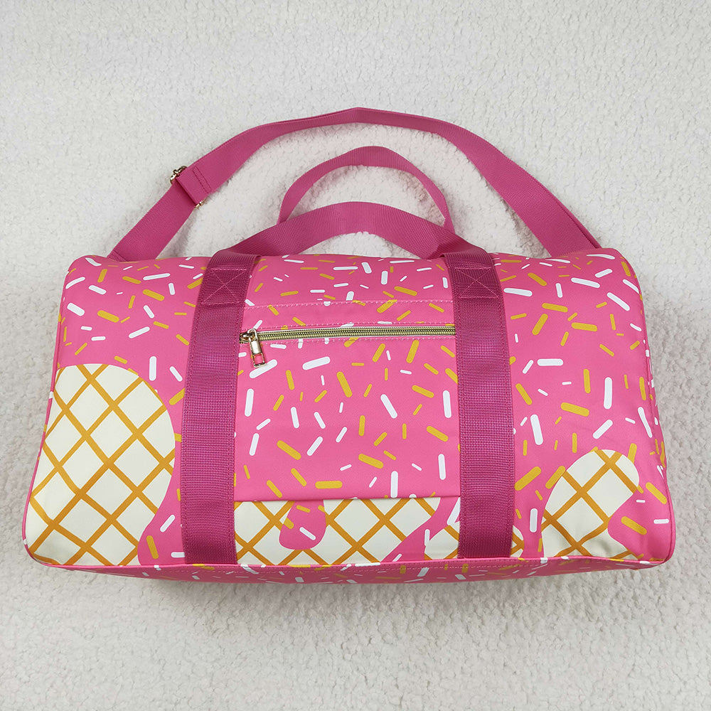 Pink Ice Cream Drip Zipper Gym Bags