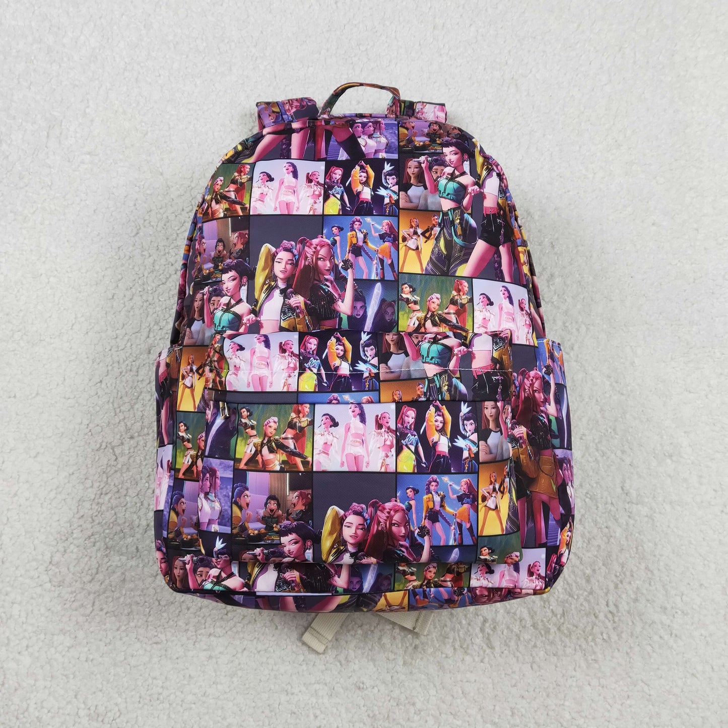 Sibling Baby Girls Cartoon Demon Hunter School Back Bags