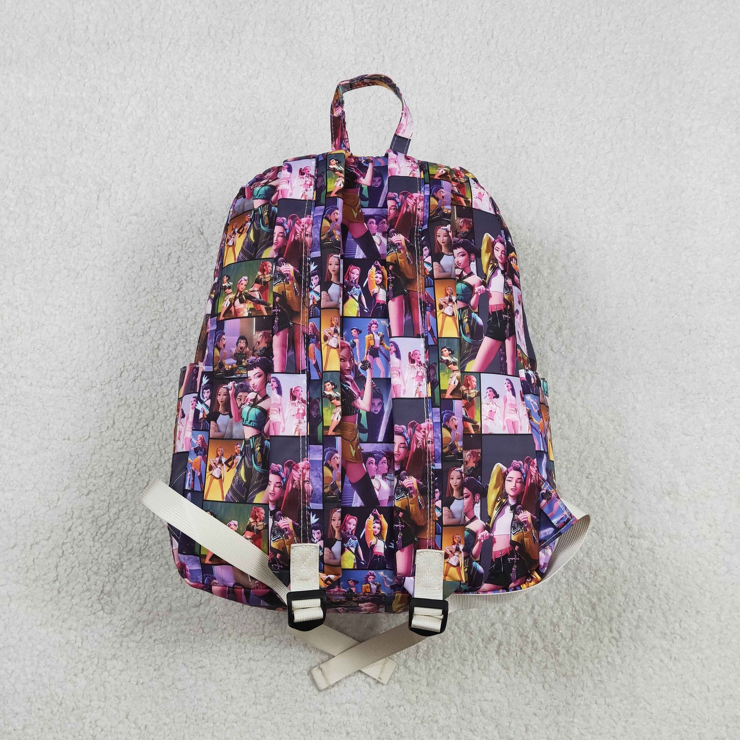 Sibling Baby Girls Cartoon Demon Hunter School Back Bags