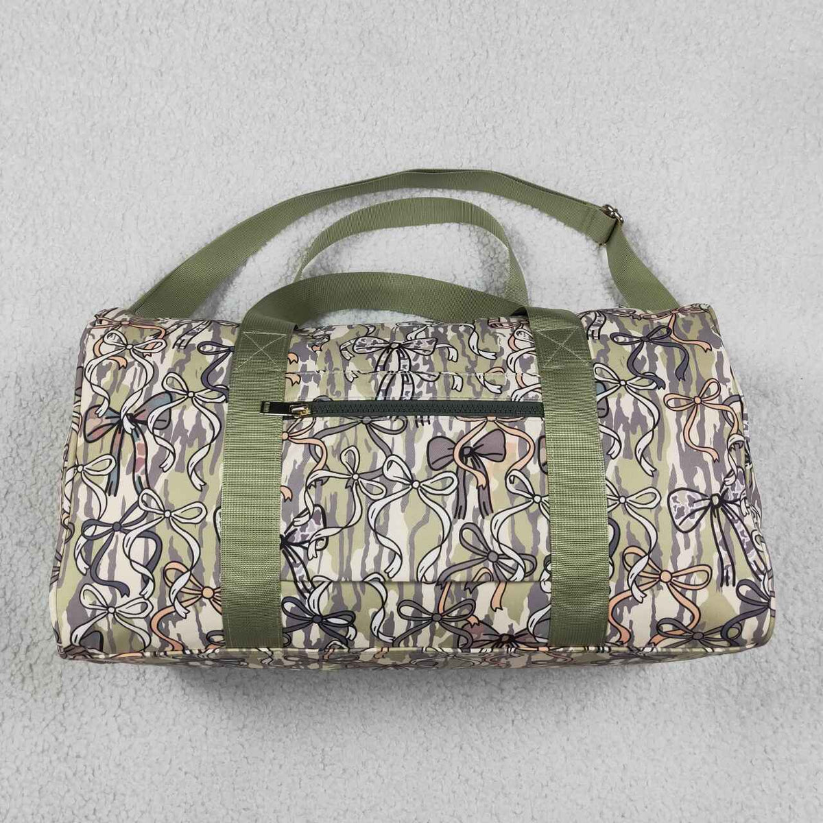 BA0392 Camo Bows Print Girls Gym Bag