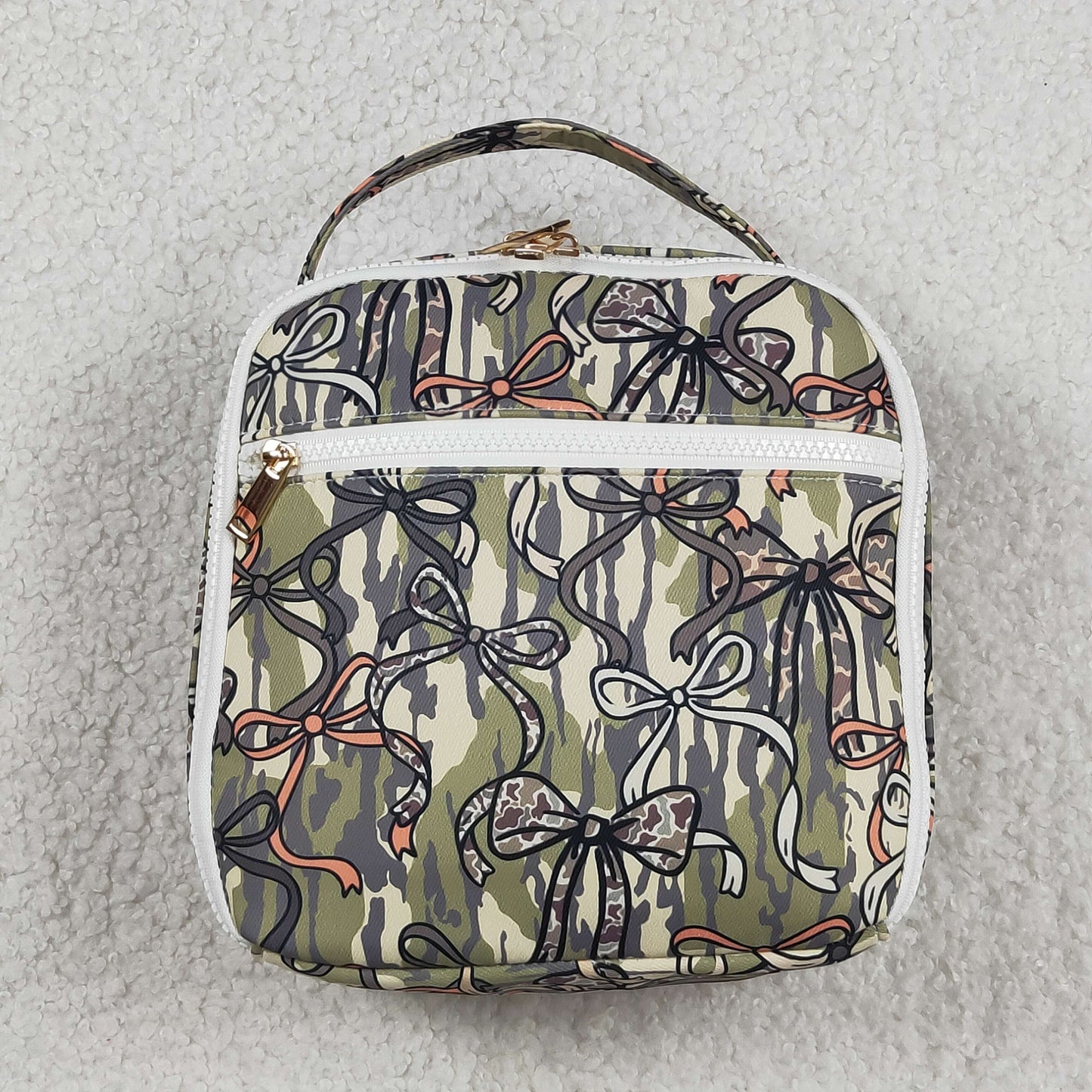 Baby Kids Southern Olive Camo Bows Lunch Boxes Bags