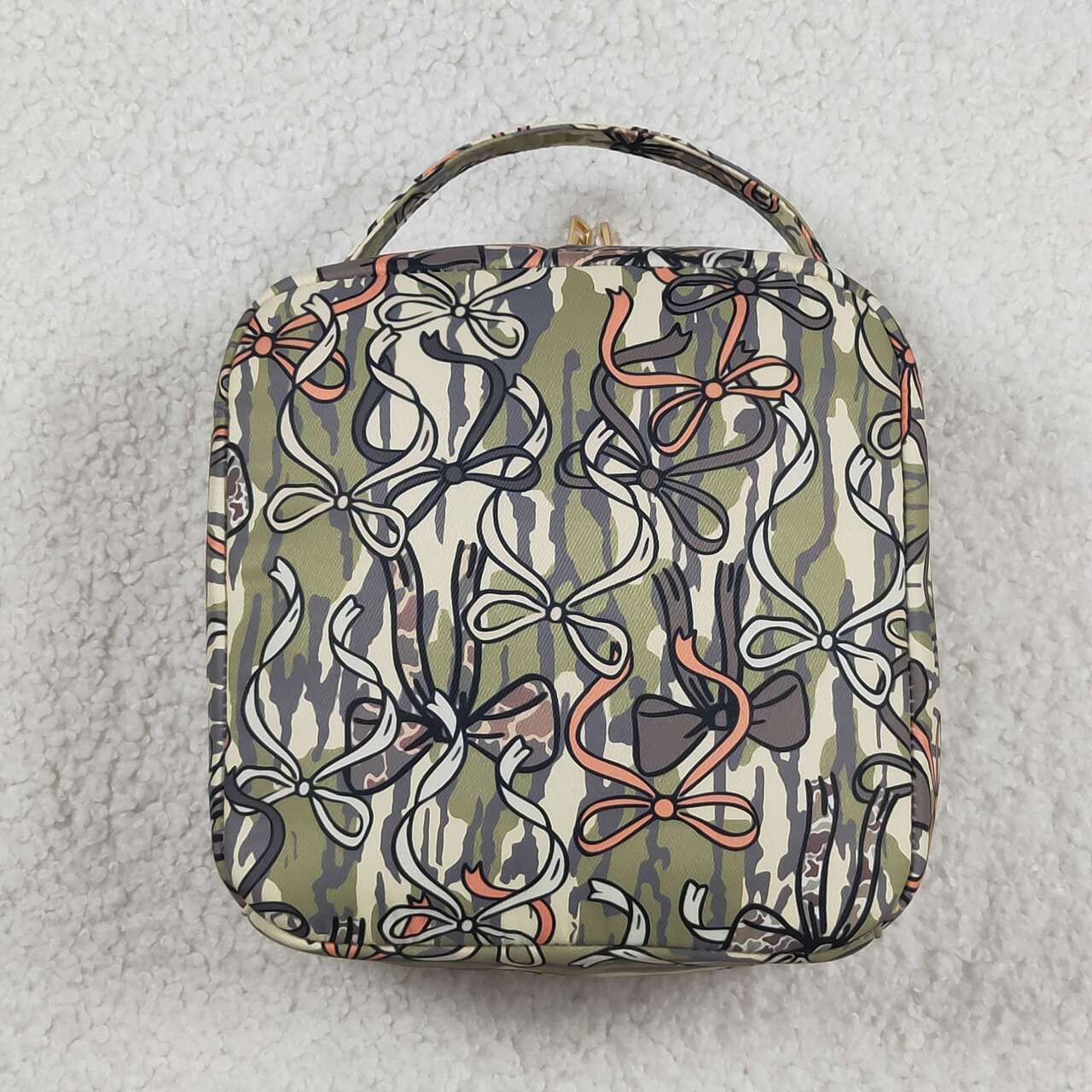 BA0393 Camo Bows Kids Southern Lunch Boxes Bags