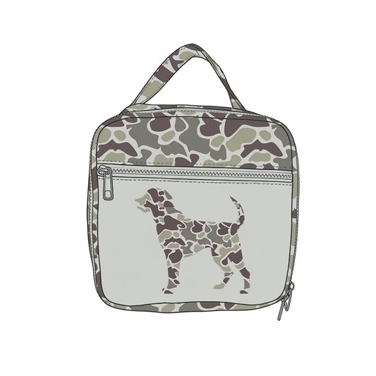 6.29 Kids Boys Old School Camo Dog Lunch Box Preorder